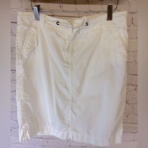 J. CREW White Weathered Chino Drawstring Preppy Coastal Cowgirl Mini Skirt 6